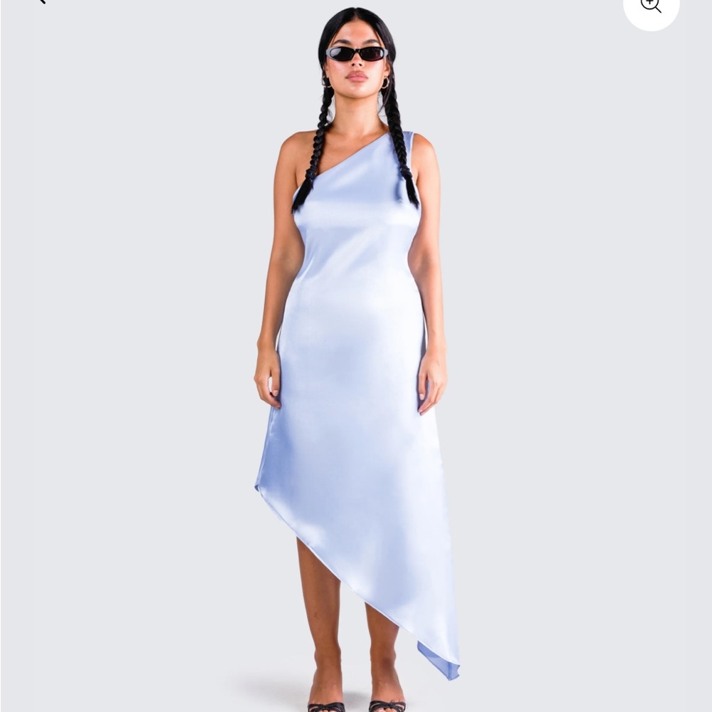New Finesse Nayeli‎ Baby Blue Reflective Dress